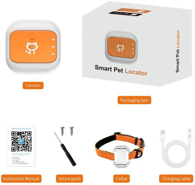 Alt view image 7 of 7 - G0lPetTrackingLocator-IP66Waterproof LocatorforCats and Dogs, withContactCharging Ultra-longBattery Life, GPs Anti-loss Device
