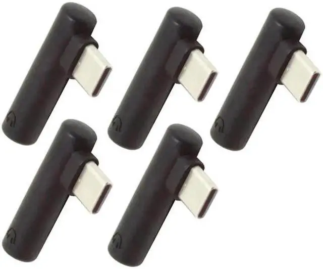 Alt view image 6 of 7 - UC-030 5pcs/set Type-C to 3.5mm Earphone Adapter 90 Degree Angled Type USB-C 3.1 Male to AUX Audio Female