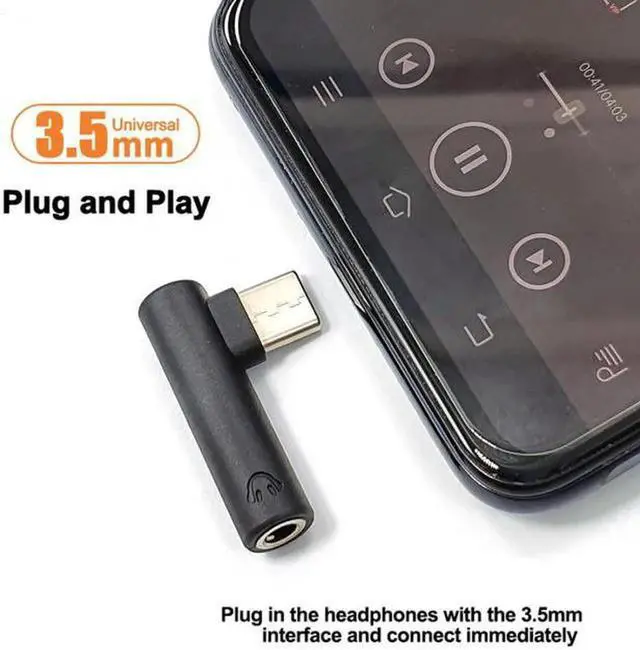 Alt view image 5 of 7 - UC-030 5pcs/set Type-C to 3.5mm Earphone Adapter 90 Degree Angled Type USB-C 3.1 Male to AUX Audio Female