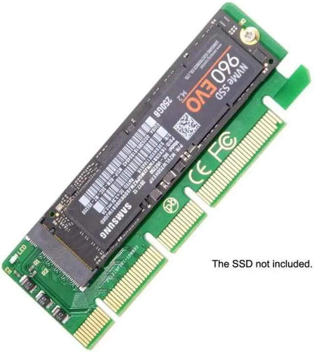 Alt view image 4 of 7 - SA-001 NGFF M-key NVME AHCI SSD to PCI-E 3.0 16x x4 Adapter for XP941 SM951 PM951 A110 m6e 960 EVO SSD