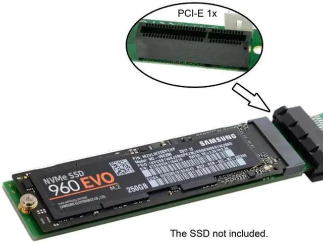 Alt view image 4 of 7 - SA-002 NGFF M-key NVME AHCI SSD to PCI-E 3.0 1x x1 Vertical Adapter for XP941 SM951 PM951 960 EVO SSD