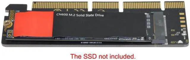 Alt view image 6 of 7 - SA-001-BK-OD NGFF M-key NVME M.2 SSD to PCI-E Express 3.0 16x X4 Adapter without Bracket
