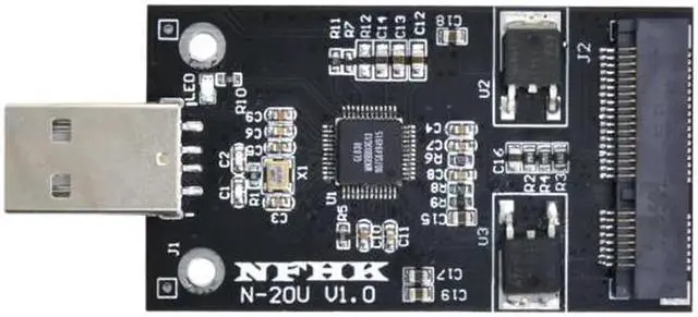 Alt view image 3 of 7 - U2-008 Mini PCI-E mSATA to USB 2.0 External SSD PCBA Conveter Adapter Pen Driver Card without Case