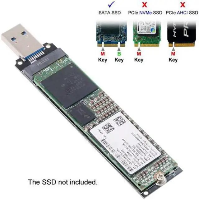 Alt view image 5 of 7 - U3-037 B/M-key NGFF M2 SSD to USB 3.0 External PCBA Conveter Adapter Card Flash Disk Type