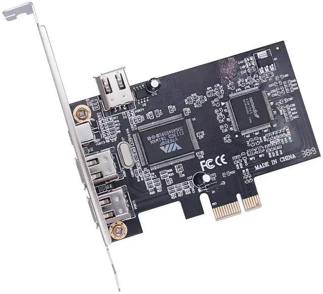 Main image of PCI-E 1X 4X 16X to Firewire 400 Capture Card IEEE 1394a PCI Express 4 Ports Card 6Pin and 4Pin IEEE-1394 400Mbps Adapter for Windows Mac Os Linux
