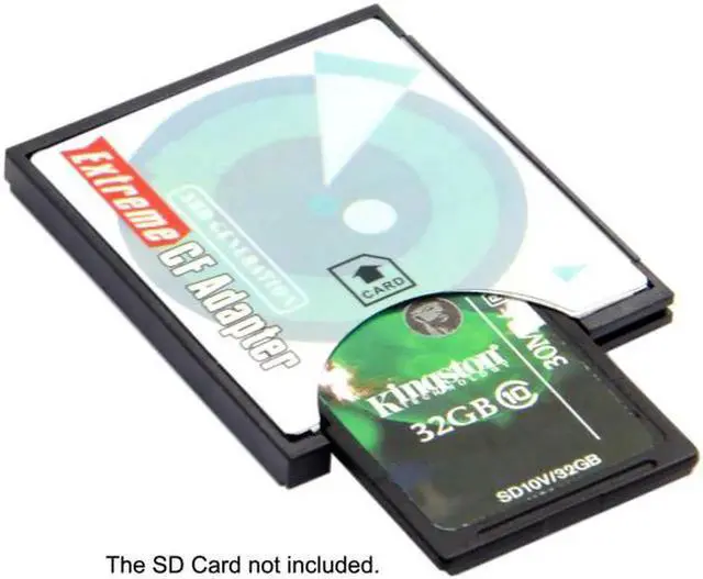 Alt view image 2 of 7 - EP-025 Camera SD SDHC SDXC to High-Speed Extreme Compact Flash CF Type I Memory Card Adapter