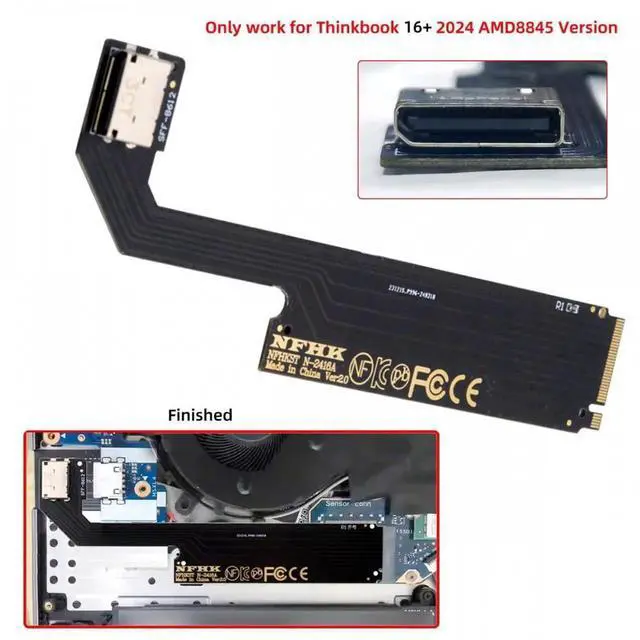 Alt view image 2 of 7 - PCI-E 4.0 M.2 M-key to Oculink SFF-8612 SFF-8611 Host Adapter for 2024 ThinkBook 16+ AMD8845 External Graphics Card & SSD