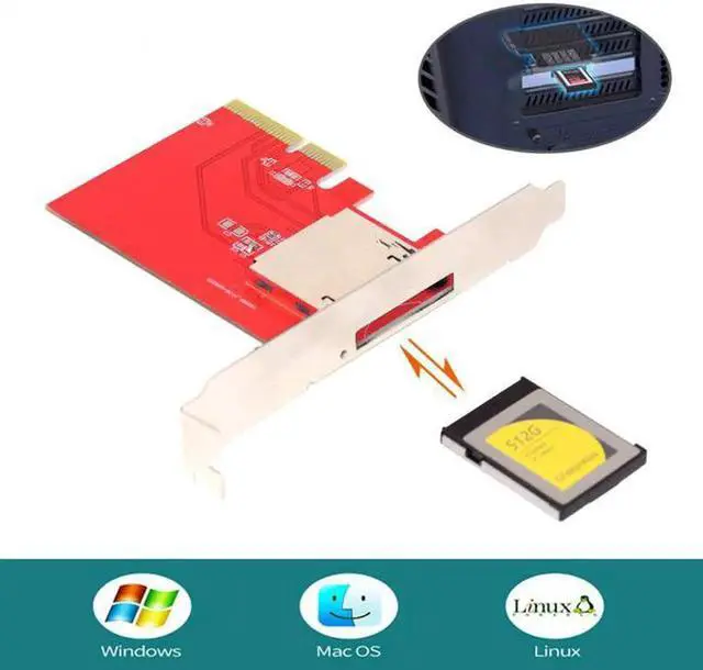 Alt view image 7 of 7 - SA-039 PCI-E 4x Mainboard to CF Express Extension Card Adapter for CFE Type-B Support R5 Z6 Z7 Memory Card