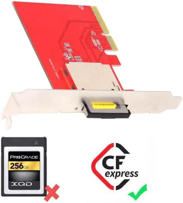 Alt view image 3 of 7 - SA-039 PCI-E 4x Mainboard to CF Express Extension Card Adapter for CFE Type-B Support R5 Z6 Z7 Memory Card