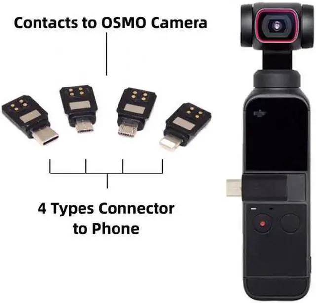 Alt view image 3 of 7 - U2-048 4pcs/set Type-CMicro8P Adapter for Osmo Pocket 1 2 Connector Interface Handheld Gimbal Camera Accessories
