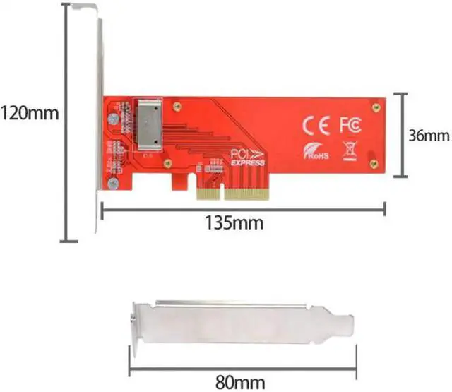 Alt view image 6 of 7 - SF-036 PCI-E4.0 4X Host Adapter to NVMe Ruler 1U GEN-Z EDSFF Short SSD E1.S Carrier Adapter