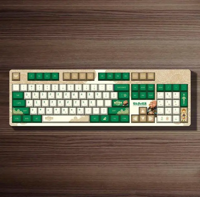 Main image of Anime 2D personalized customization Dly hot-pulled shaft PBT thermal transfer keycaps gamingmechanical keyboard Kingdom Tears White Base Mechanical Keyboard