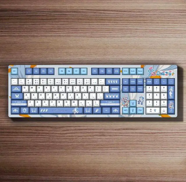 Main image of Anime 2D personalized customization Dly hot-pulled shaft PBT thermal transfer keycaps gamingmechanical keyboard Watanabe Peckara White Base Mechanical Keyboard