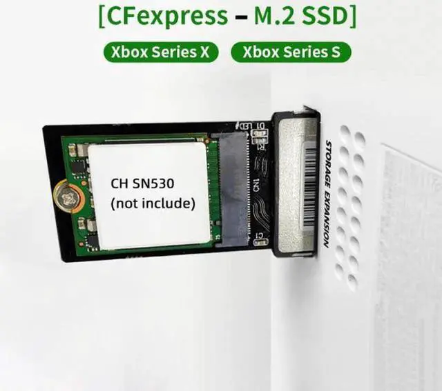 Alt view image 7 of 7 - SA-046 CF-Express Type-B to NVMe 2230 M.2 M-Key CH SN530 SSD Adapter CFE for XBOX Series XS PCIe4.0 Expansion Memory Card