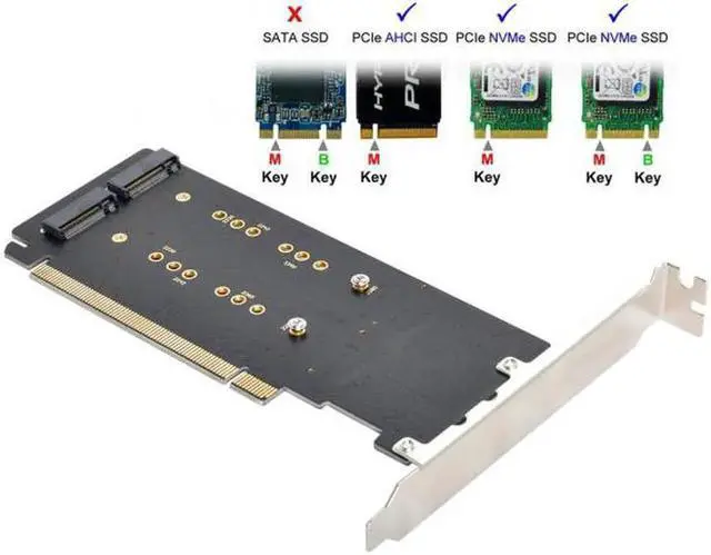 Alt view image 6 of 6 - SA-024 4X NVME M.2 AHCI to PCIE Express 3.0 Gen3 X16 Raid Card VROC Raid0 Hyper Adapter