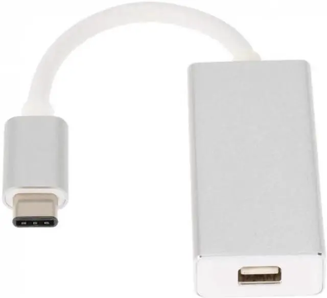 Alt view image 7 of 7 - USB-C USB 3.1 Type C to Mini DisplayPort DP 1080p HDTV Adapter Cable with Silver Case for Laptop Macbook