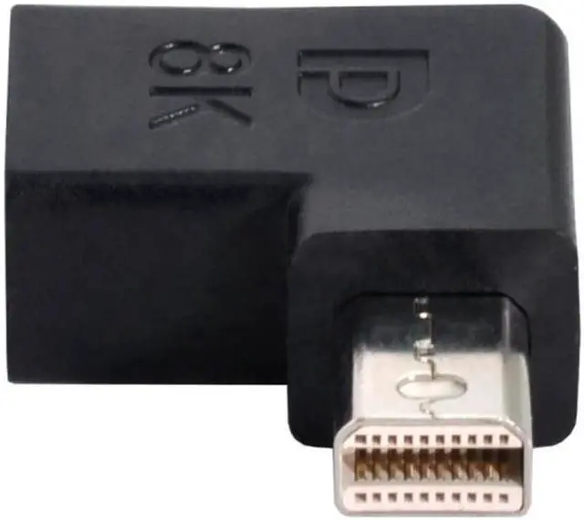 Alt view image 3 of 7 - Angled Mini DisplayPort 1.4 Male to Mini DP Female 8K 60hz Adapter Ultra-HD UHD 4K 144hz 7680*4320 for Video PC Laptop Monitor