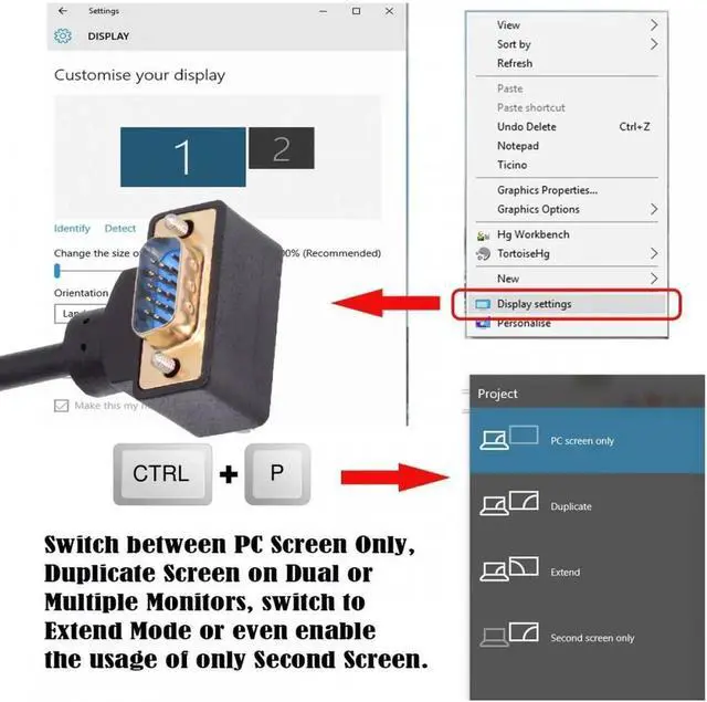 Alt view image 2 of 5 - 00CM 90 Degree Up Angled VGA RGB Male to Straight Male Extension Cable 3COAX+6C for Monitor Projector Computer