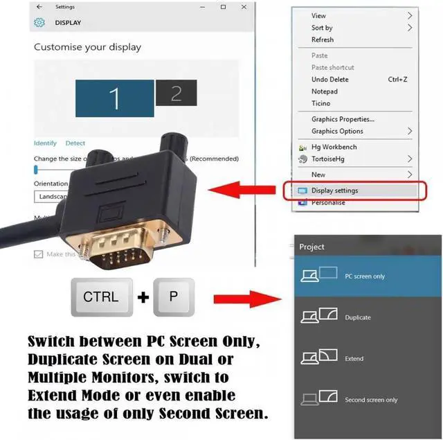 Alt view image 5 of 6 - 100CM 90 Degree Right Angled VGA RGB Male to Straight Male Extension Cable 3COAX+6C for Monitor Projector Computer