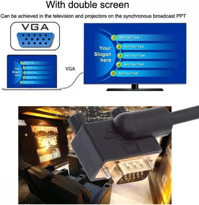 Alt view image 3 of 6 - 100CM 90 Degree Right Angled VGA RGB Male to Straight Male Extension Cable 3COAX+6C for Monitor Projector Computer