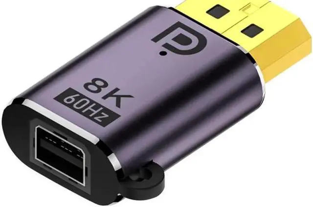 Main image of DisplayPort 1.4 Male to Mini DP Female 8K 60hz Adapter Ultra-HD UHD 4K 144hz 7680*4320 for Video PC Laptop Monitor