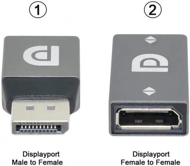 Main image of 2pcs/set DisplayPort 1.2 4K 60hz to DP Extension Adapter Male Female Ultra-HD UHD for Video PC Laptop TV