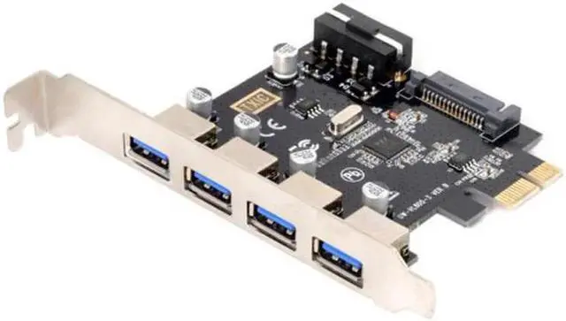 Main image of 4 Ports PCI-E to USB 3.0 HUB PCI Express Expansion Card Adapter 5Gbps for Motherboard