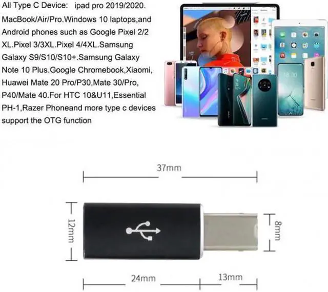 Alt view image 5 of 7 - 2pcs USB-C Type C to Midi Adapter Converter Lectronic Musical Instrument for Midi Keyboard Phone Tablet