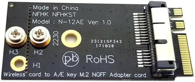 Alt view image 5 of 7 - BCM94360CS2 BCM943224PCIEBT2 Wireless Card to NGFF M.2 Key A/E Adapter for Macbook OS