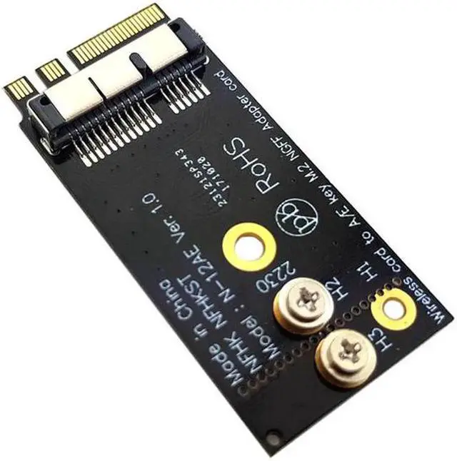 Alt view image 3 of 7 - BCM94360CS2 BCM943224PCIEBT2 Wireless Card to NGFF M.2 Key A/E Adapter for Macbook OS