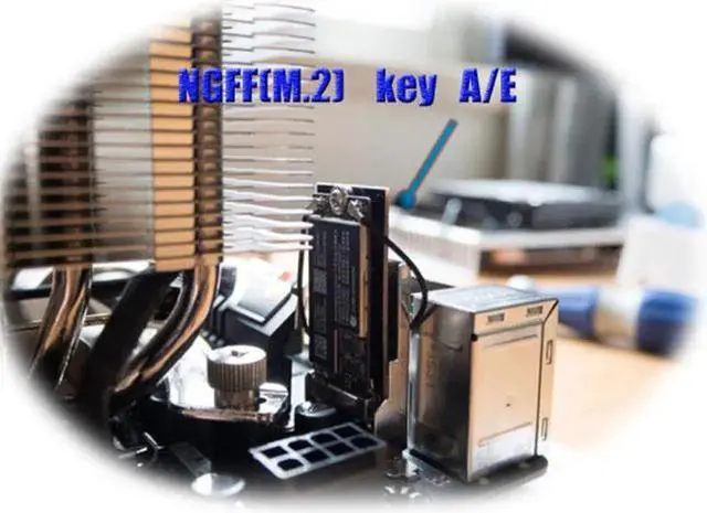 Alt view image 7 of 7 - BCM94360CS2 BCM943224PCIEBT2 Wireless Card to NGFF M.2 Key A/E Adapter for Macbook OS