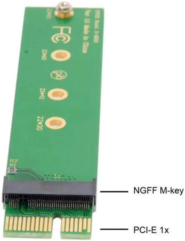Alt view image 2 of 7 - NGFF M-key NVME AHCI SSD to PCI-E 3.0 1x x1 Vertical Adapter for XP941 SM951 PM951 960 EVO SSD