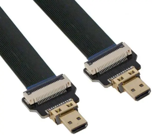 Alt view image 3 of 7 - Micro HDMI Male to Micro HDMI Male Extension FPC Flat Cable 1080P for FPV HDTV Multicopter Aerial Photography