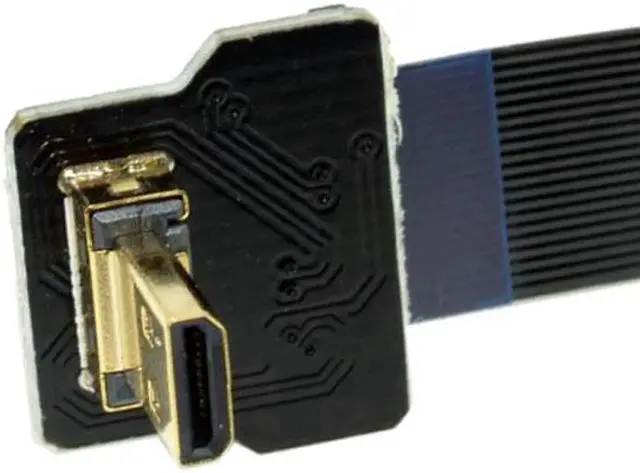 Alt view image 7 of 7 - 90 Degree Down Angled FPV Micro HDMI Male to Micro HDMI FPC Flat Cable 20cm for FPV HDTV Multicopter Aerial Photography