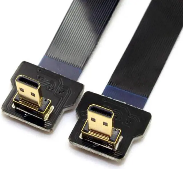 Alt view image 3 of 7 - 90 Degree Down Angled FPV Micro HDMI Male to Micro HDMI FPC Flat Cable 20cm for FPV HDTV Multicopter Aerial Photography