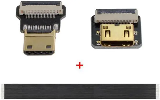 Alt view image 5 of 7 - Mini HDMI Male to Mini HDMI Female Extension FPC Flat Cable 1080P for FPV HDTV Multicopter Aerial Photography