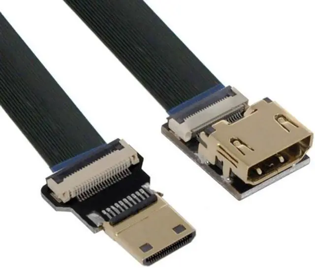 Alt view image 6 of 7 - HDMI Female to Mini HDMI Male Extension FPC Flat Cable 1080P for FPV HDTV Multicopter Aerial Photography