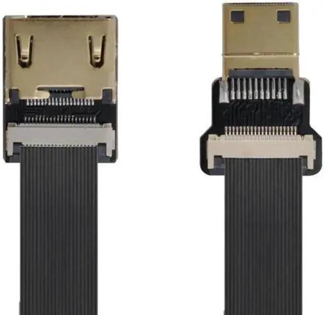 Alt view image 3 of 7 - HDMI Female to Mini HDMI Male Extension FPC Flat Cable 1080P for FPV HDTV Multicopter Aerial Photography