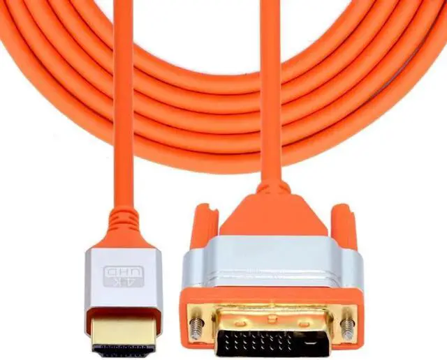 Main image of HDMI 4K to DVI Ultra Soft High Flex HDTV Cable Hyper Super Flexible Cord High Speed Type-A Male to 24+1 Male for Computer HDTV