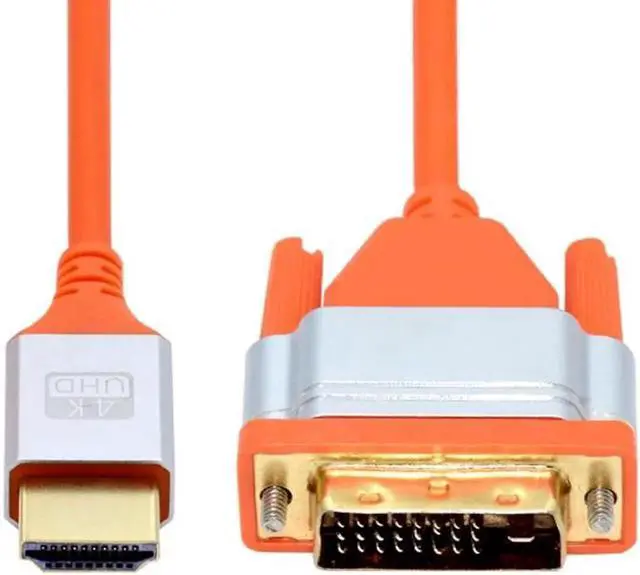 Alt view image 4 of 7 - HDMI 4K to DVI Ultra Soft High Flex HDTV Cable Hyper Super Flexible Cord High Speed Type-A Male to 24+1 Male for Computer HDTV