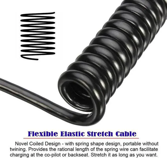 Alt view image 7 of 7 - HDMI 2.0 Male to HDMI Male 4K 60hz Stretch Coiled Cable Up Angled 90 Degree for HDTV Computer Laptop Monitor