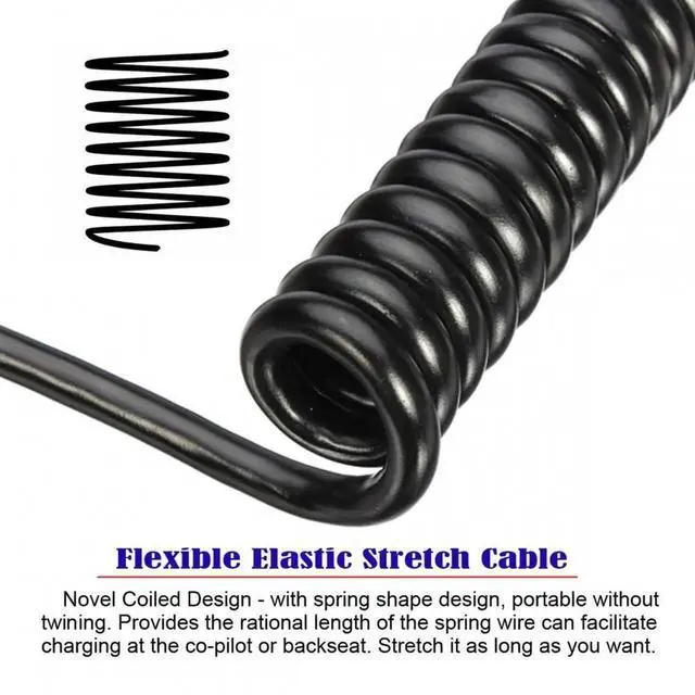 Alt view image 6 of 7 - 90 Degree Left Angled Mini HDMI 2.1 Male to HDMI Male 8K 60hz Stretch Coiled Cable 100cm for HDTV Computer Laptop Monitor