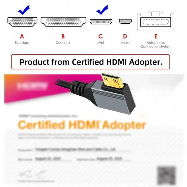 Alt view image 5 of 7 - 90 Degree Right Angled Mini HDMI 2.1 Male to HDMI Male 8K 60hz Stretch Coiled Cable 100cm for HDTV Computer Laptop Monitor