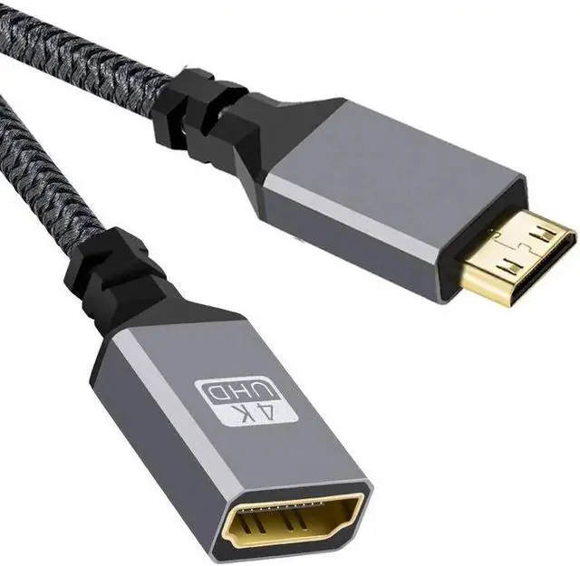 Main image of 4K Type-C MINI HDMI 1.4 Male to HDMI Female Extension Cable for DV MP4 Camera DC Laptop