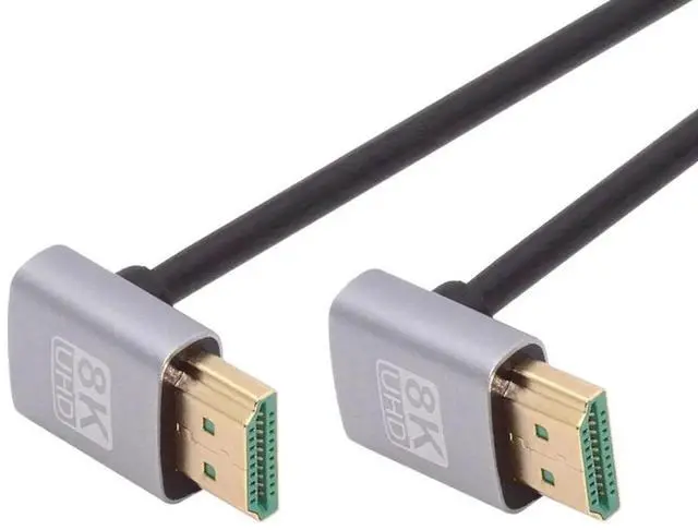 Main image of HDMI 2.1 Ultra Thin HDTV Cable 8K 4K Hyper Super Flexible Slim Cord Up Angled to Up Angled 90 Degree Type-A for Computer HDTV