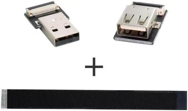 Main image of USB 2.0 Type-A Male to Female Extension Data Flat Slim FPC Cable for FPV and Disk and Scanner and Printer