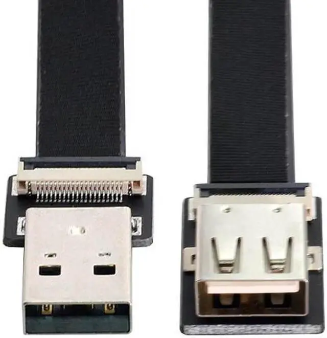 Alt view image 7 of 7 - USB 2.0 Type-A Male to Female Extension Data Flat Slim FPC Cable for FPV and Disk and Scanner and Printer