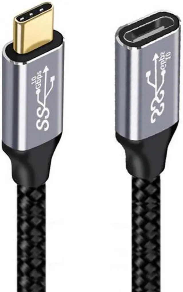 Alt view image 2 of 7 - 50CM USB-C USB 3.1 Type-C Male to Female Extension Data Cable 10Gbps 100W with Sleeve for Laptop Phone