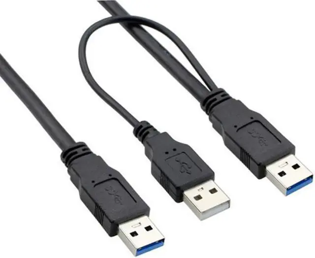 Main image of U3-072 super speed USB 3.0 power Y cable two A Male to USB Male for external Hard Disk