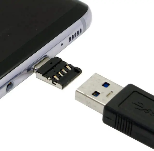 Alt view image 4 of 7 - 5pcs Ultra Mini Type-C USB-C to USB 2.0 OTG Adapter for Cell Phone Tablet & USB Cable & Flash Disk UC-053-5PCS